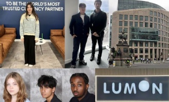 sixthf orm studnets at Lumon, lumon building and logo