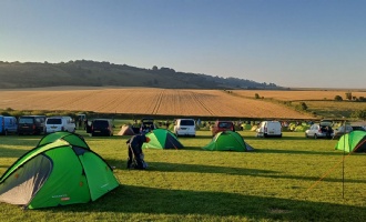 tents on a field