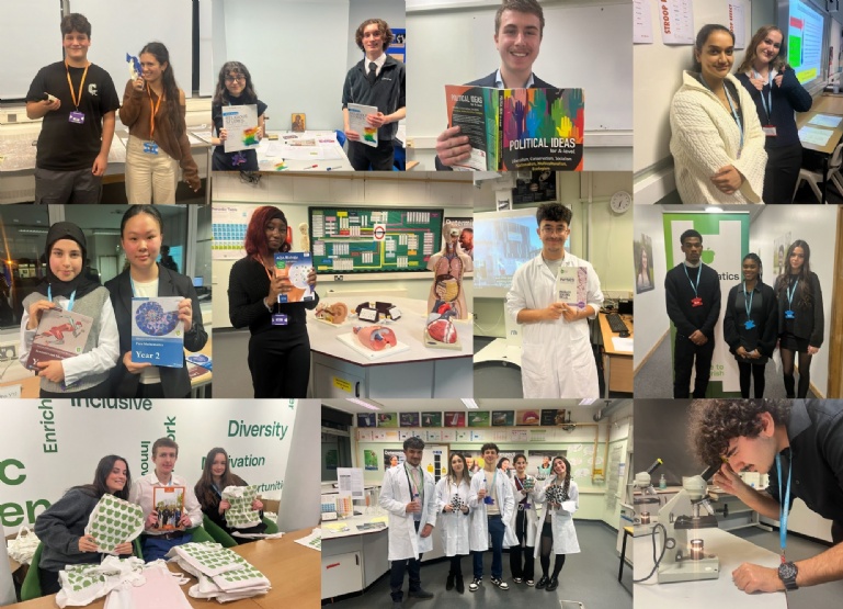students at sixth form open evening