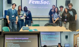 FemSoc - Highlands’ first feminist society students with PPT
