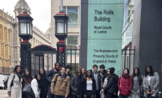 students outside  Rolls Building